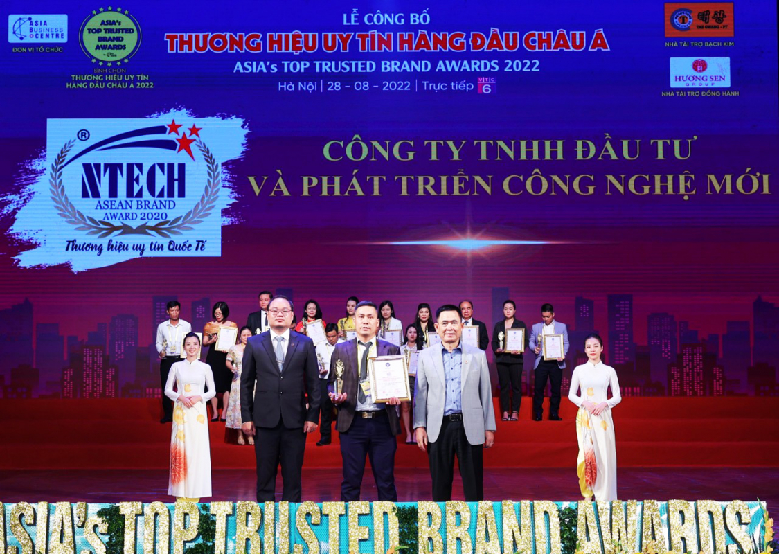 ntechgroup nhận giải thưởng thương hiệu uy tín hàng đầu châu á 2022